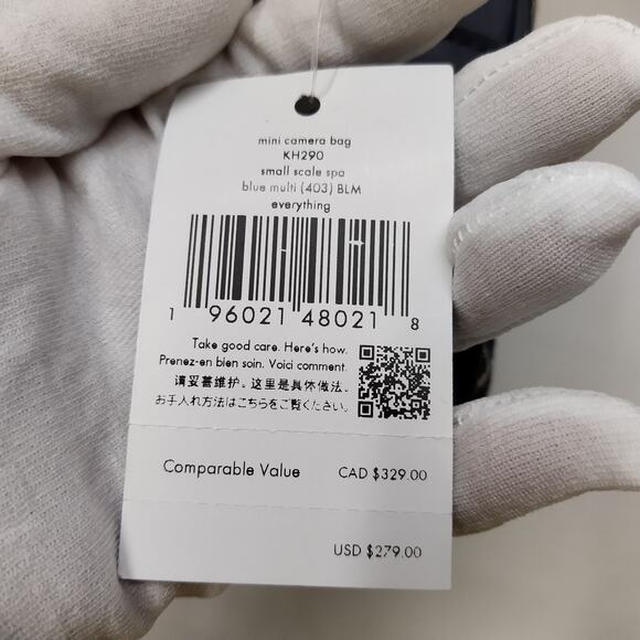 Kate Spade New York Blue Canvas Leather Trim Floral Crossbody Bag - NWT $279 - Picture 12 of 16